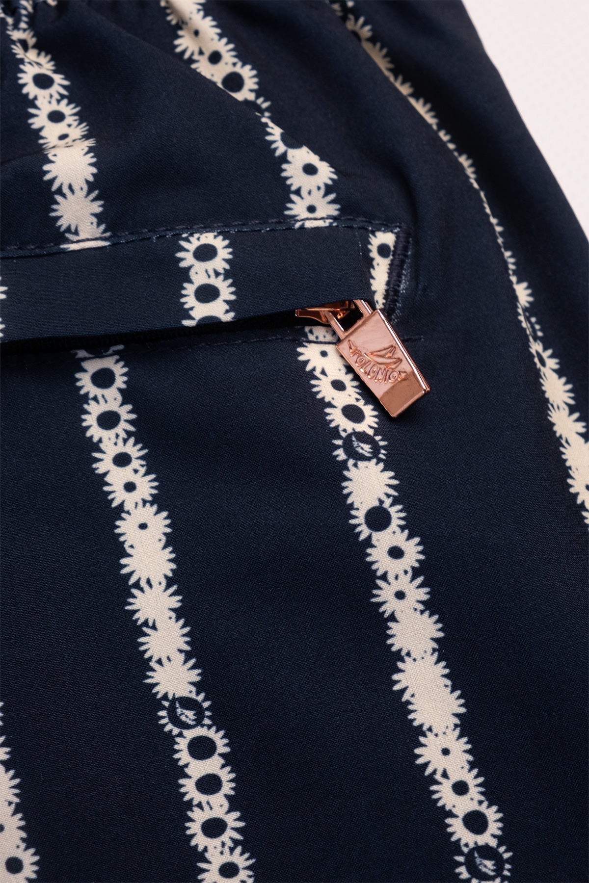 Short de Baño Classic Floral Stripe Blue - Polonio