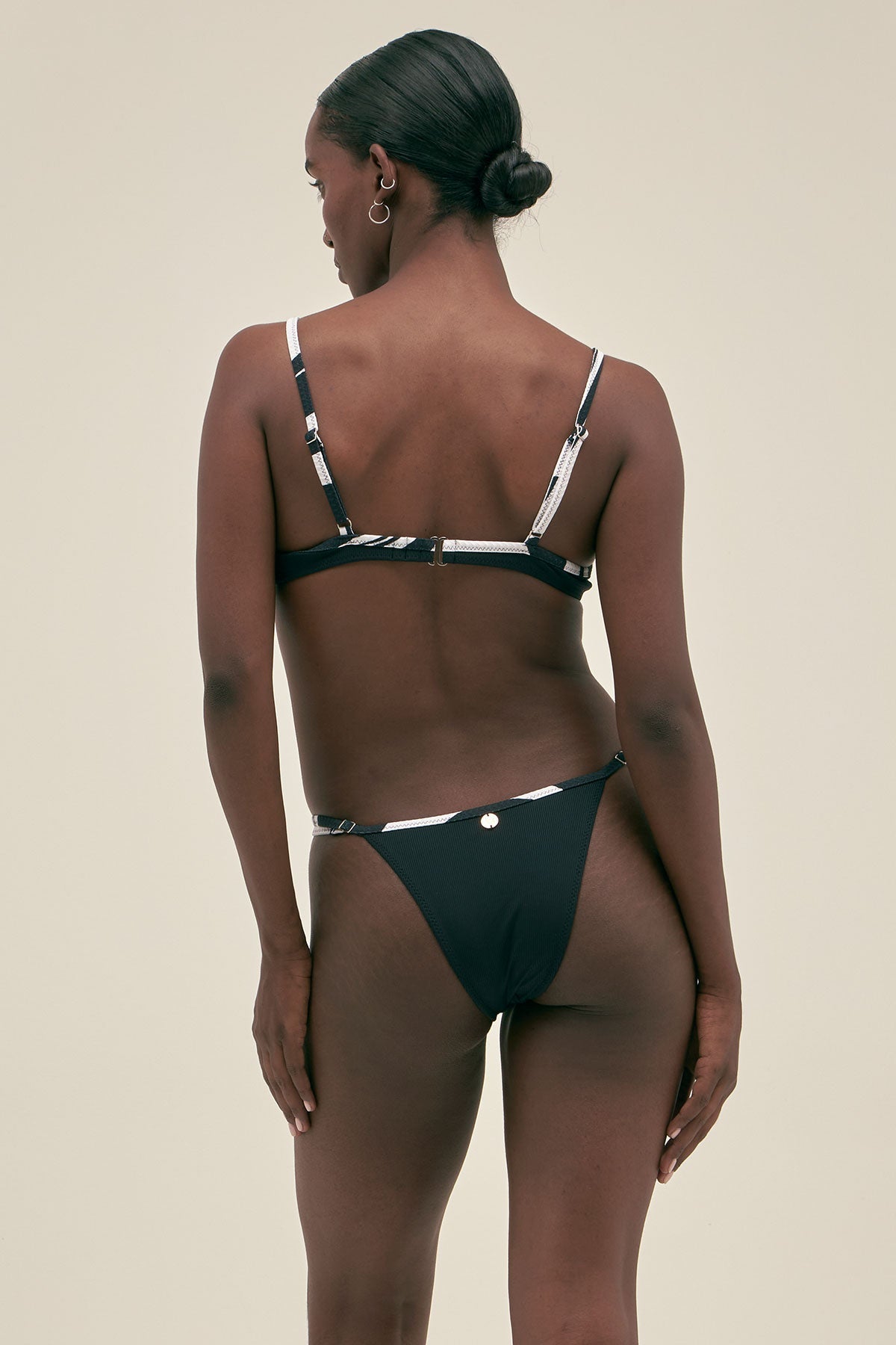 Braguita Bikini Abby Rib Negro - Polonio