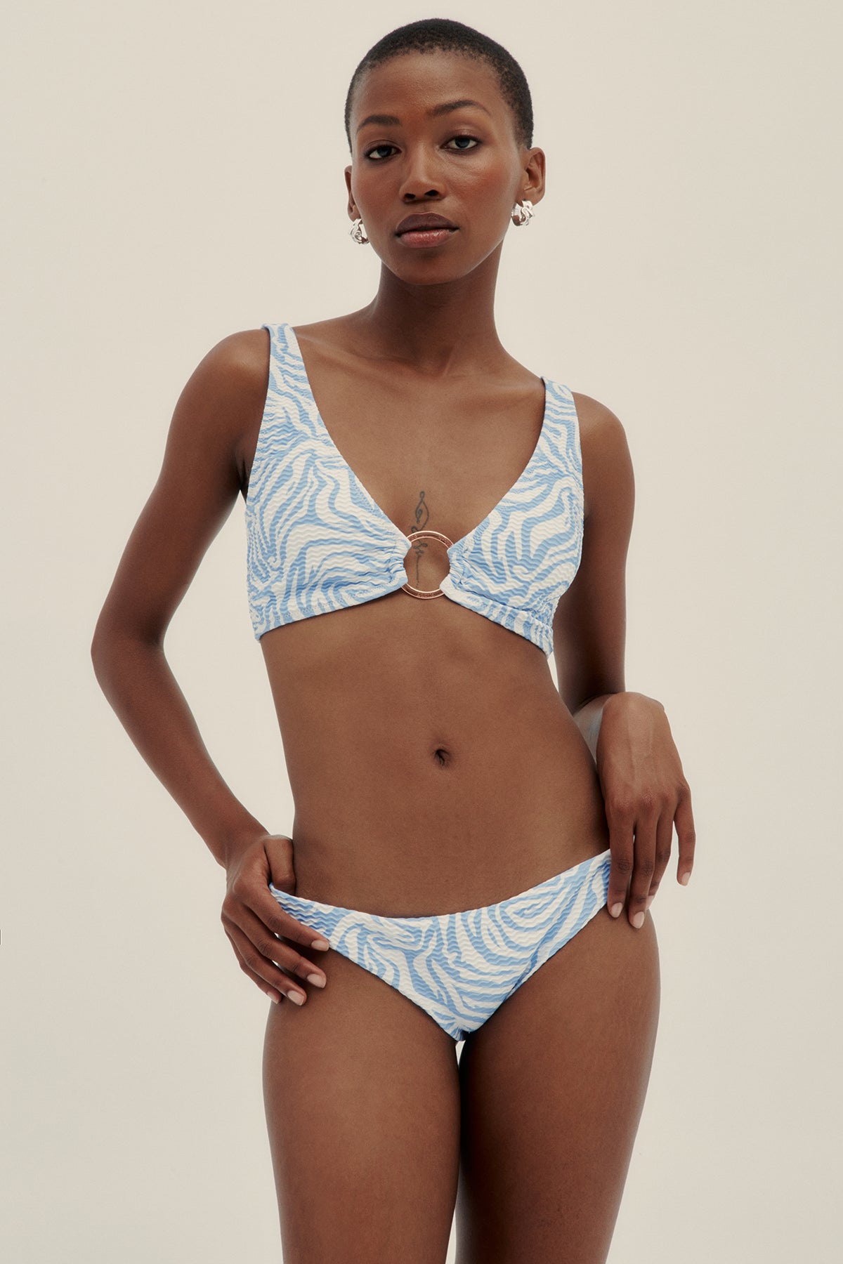 Braguita Bikini Mica Zebra Cielo - Polonio EU