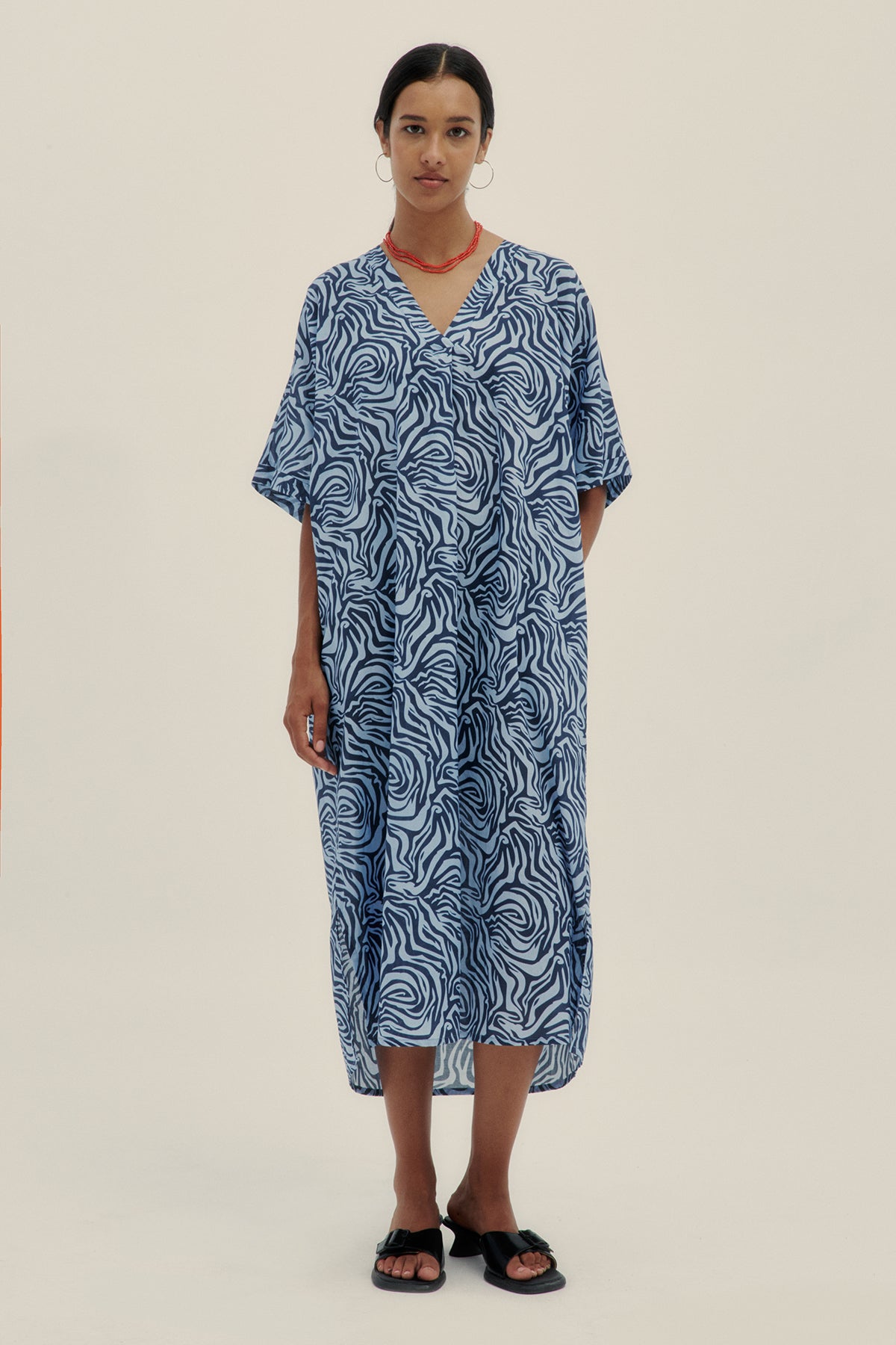 Kaftan Pao Zebra Azul - Polonio EU