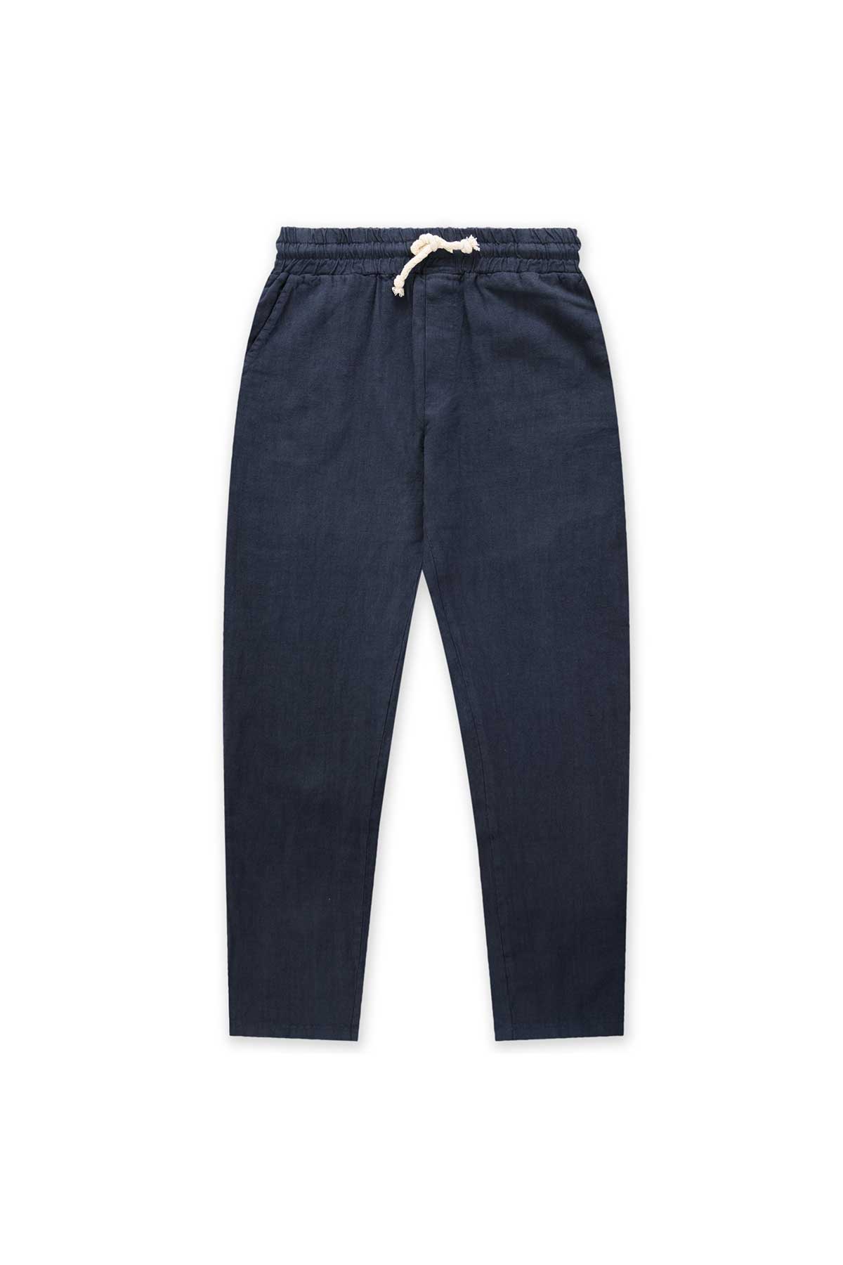 Pantalón 100% Lino Premium Indigo - Polonio EU