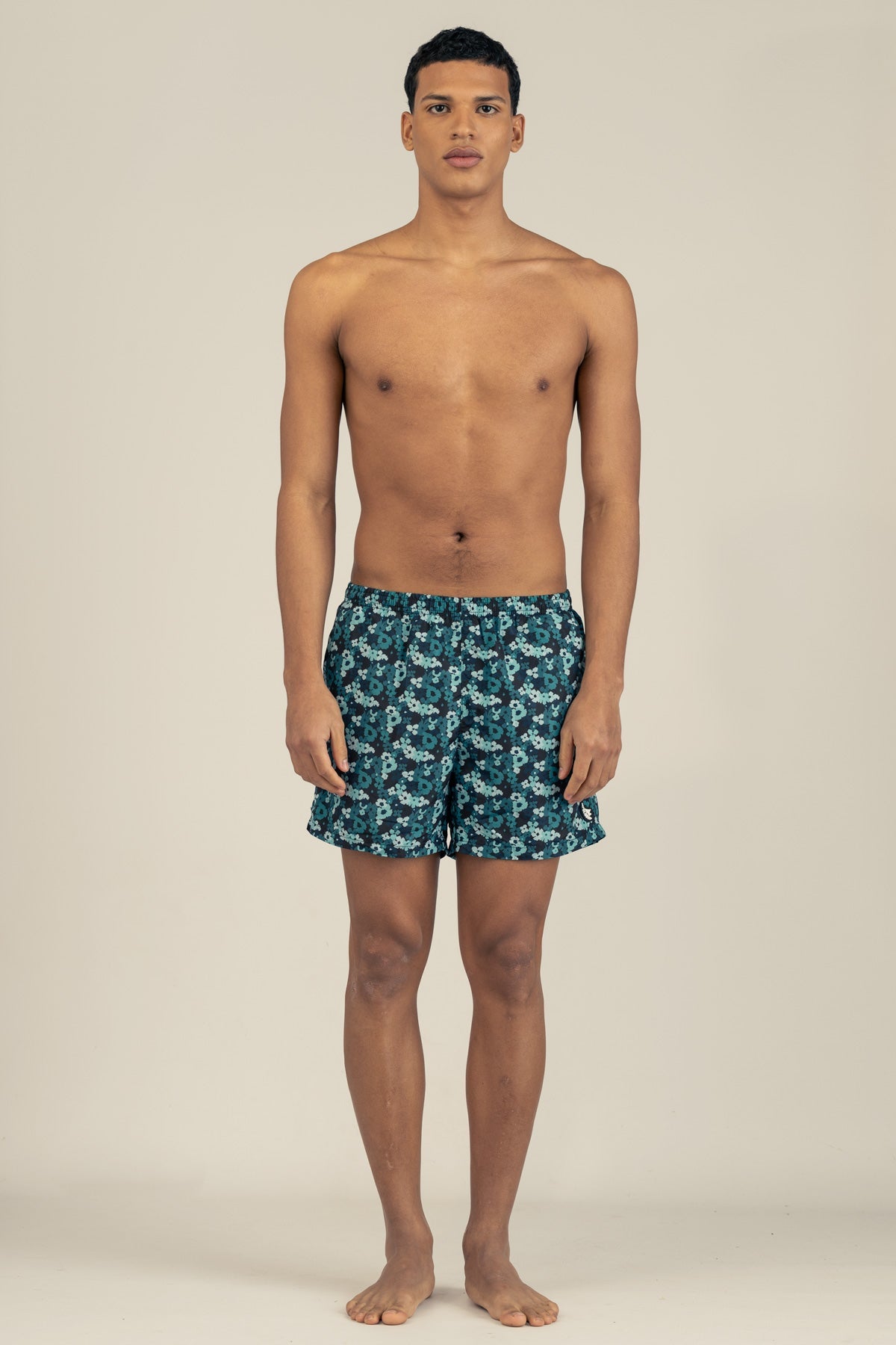 Short de Baño Runner Pixel Floral - Polonio