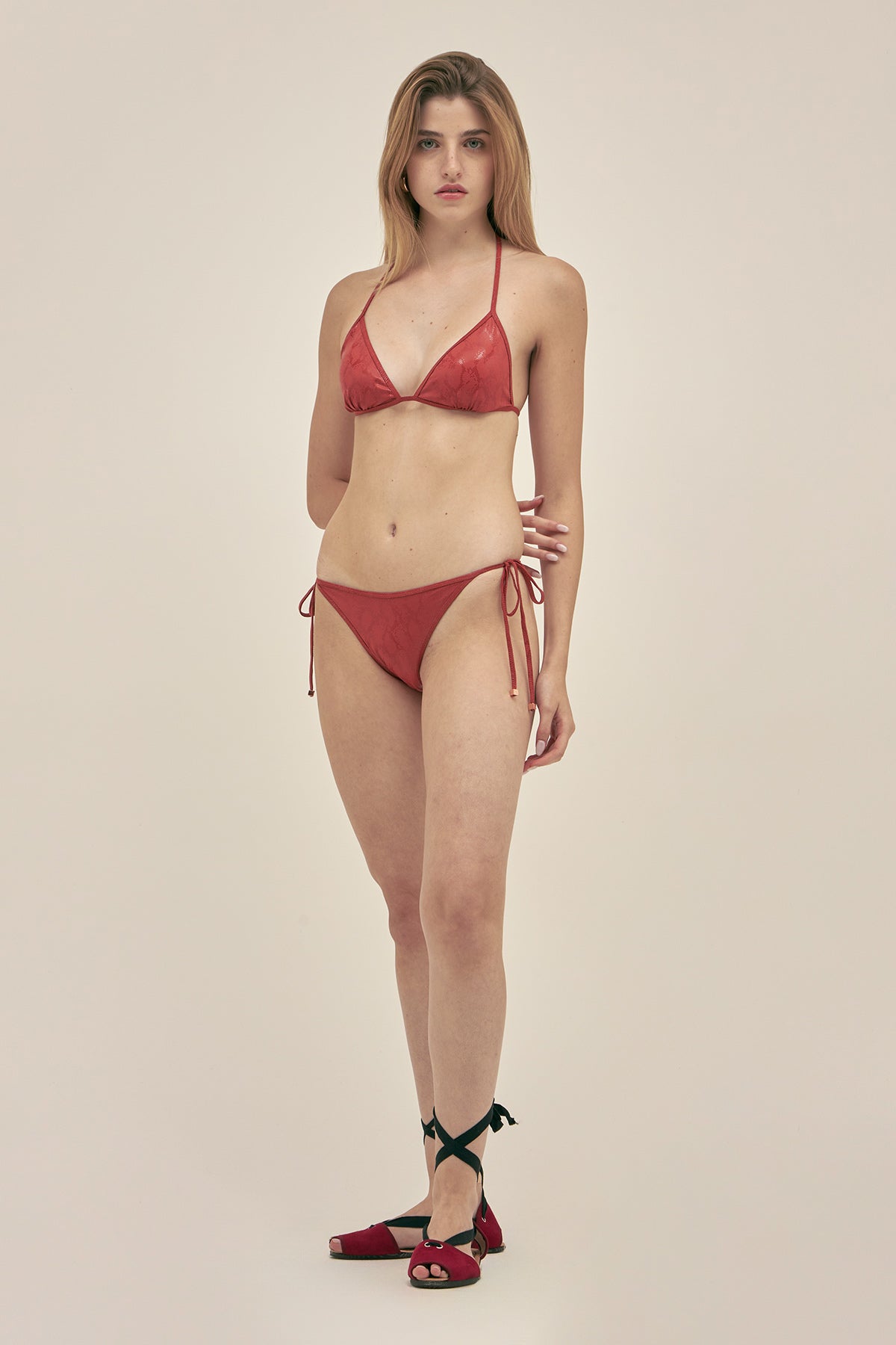 Top Bikini Vale Reversible Snake Clay - Polonio